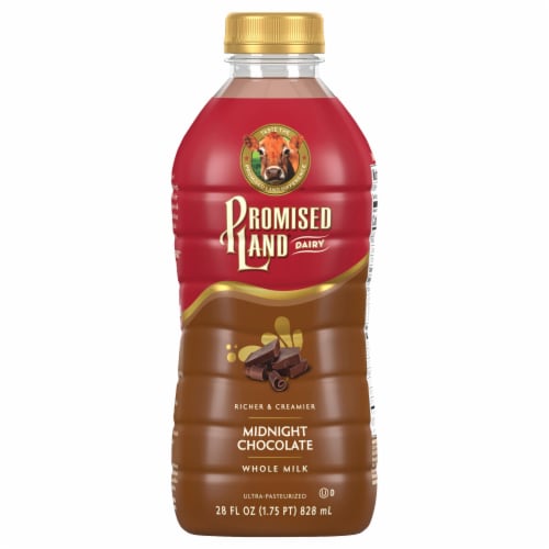 Promised Land Dairy Midnight Chocolate Ultra-Pasteurized Whole Milk Perspective: front