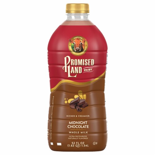 Promised Land Dairy Midnight Chocolate Ultra-Pasteurized Whole Milk Perspective: front