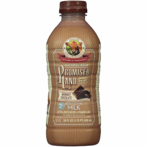 Promised Land Dairy 2% Reduced Fat Midnight Chocolate Milk Perspective: front
