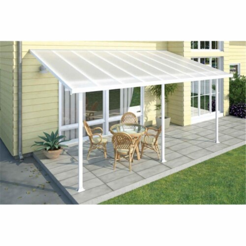 Palram - Canopia HG9320 Feria Patio Cover - 10 ft. x 20 ft. - White Perspective: front