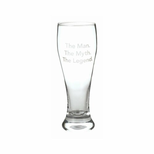 Hallmark The Man, The Myth & The Legend Drinking Glass, Assorted - Pack of 2 Perspective: front