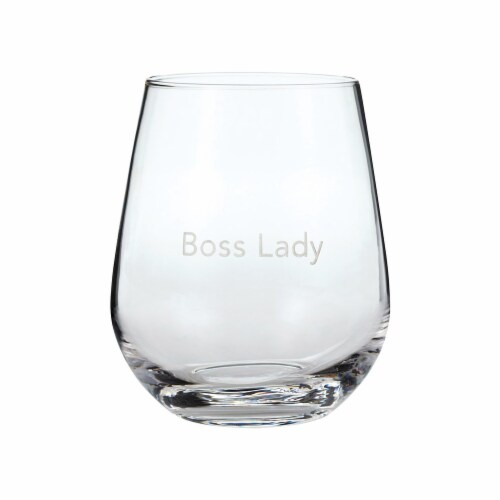 Hallmark Boss Lady Drinking Glass, Assorted - Pack of 2 Perspective: front