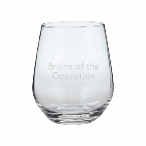 Hallmark Brains of the Operation Drinking Glass, Assorted - Pack of 2 Perspective: front