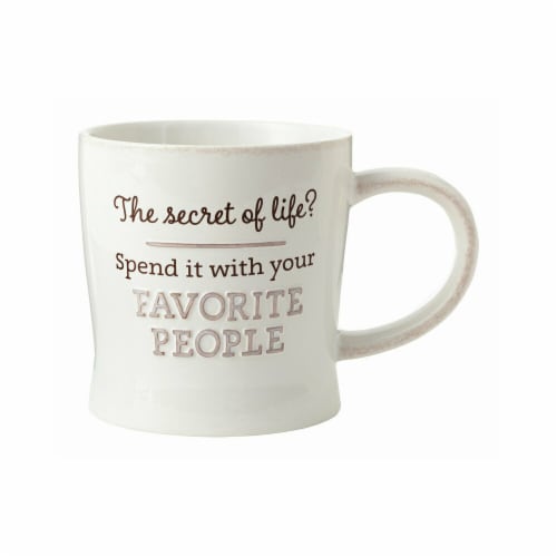 Hallmark Favorite People Ceramic Mug, Assorted - Pack of 4 Perspective: front
