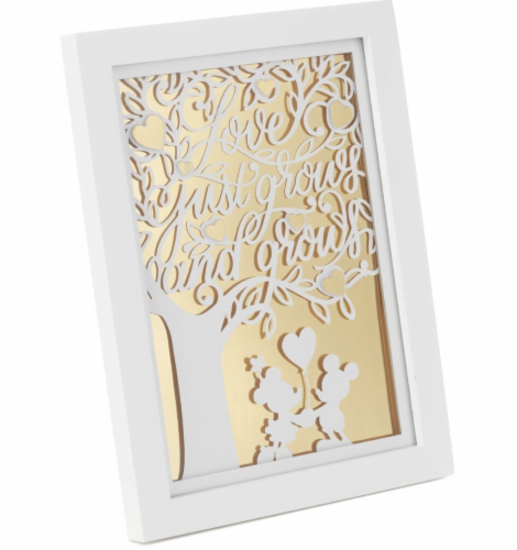 Hallmark Valentine Disney Mickey And Minnie Love Grows Framed Art New Perspective: front