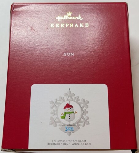 Hallmark 2021 Son Snowflake Christmas Ornament New With Box Perspective: front
