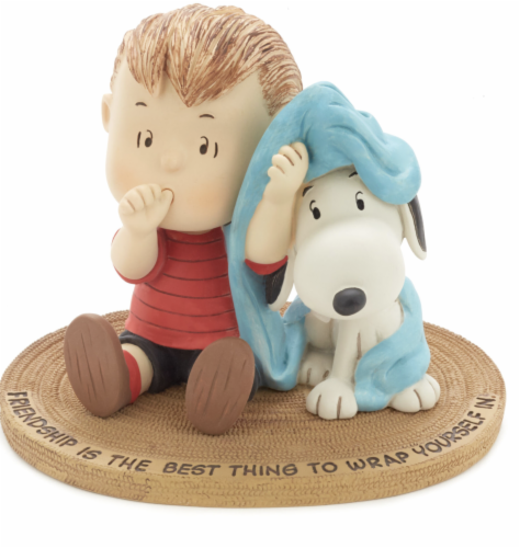Hallmark Peanuts Linus And Snoopy Wrapped In Friendship Mini Figurine New Perspective: front
