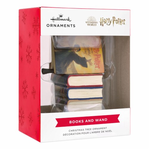 Hallmark Harry Potter Stacked Boots and Wand Christmas Ornament Perspective: front