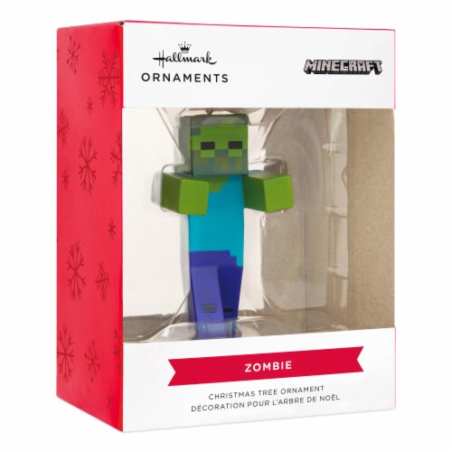 Hallmark Minecraft Zombie Christmas Ornament Perspective: front