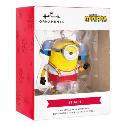 Hallmark Minions Stuart the Minion Roller Skating Christmas Ornament Perspective: front