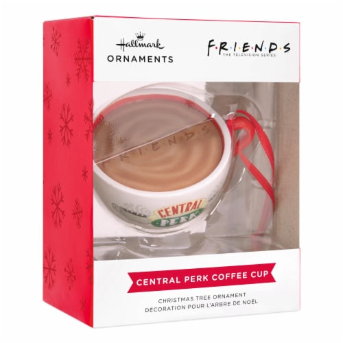 Hallmark Friends™ Central Perk Cafe Coffee Cup Christmas Ornament Perspective: front