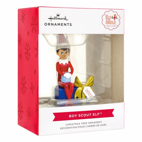 Hallmark Elf on the Shelf Boy Scout Elf 2022 Christmas Ornament Perspective: front