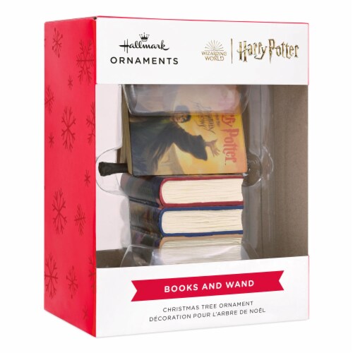 Hallmark Harry Potter Stacked Books With Wand Christmas Ornament, 1 ct