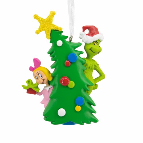 Hallmark Dr. Seuss How the Grinch Stole Christmass Holiday Ornament - The Grinch and Cindy Lou Who Perspective: front