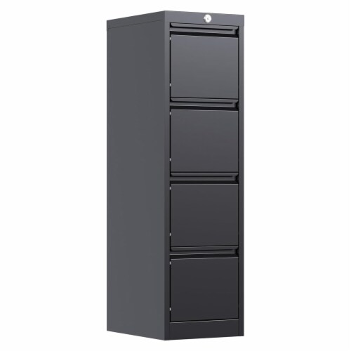 AOBABO 4 Drawer Vertical Metal File Cabinet with Lock for Home and Office Black 1 Piece Smith s Food and Drug