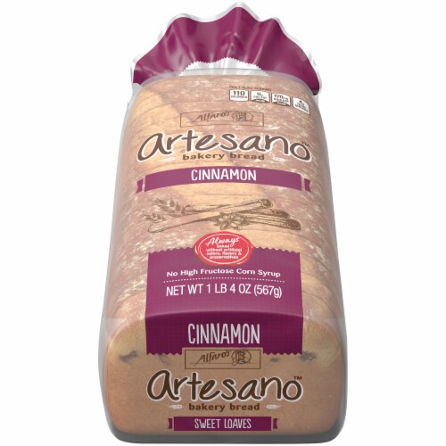 Alfaro's® Artesano™ Sweet Cinnamon Bakery Bread Perspective: front