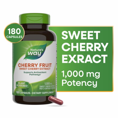 Nature's Way Cherry Fruit Extract Capsules Perspective: front