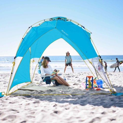 Lightspeed Outdoor Tall Canopy Sun Shelter Tent with Shade Wall, Horizon Blue, 1 Piece - Harris Teeter Lightspeed Outdoor Tall Canopy Sun Shelter Tent with Shade Wall, Horizon Blue, 1 Piece - Harris Teeter
