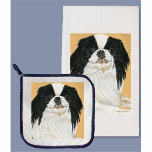 Pipsqueak Productions DP710B Japanese Chin Dish Towel And Pot Holder Set Perspective: front