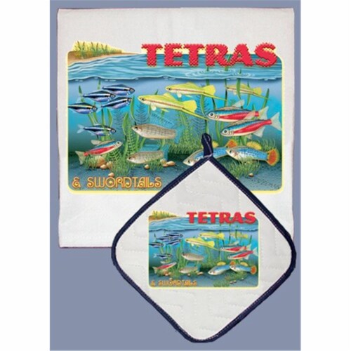 Pipsqueak Productions DP802 Tetra Dish Towel And Pot Holder Set Perspective: front