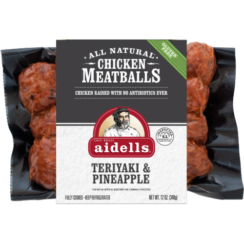 Aidells® Chicken Meatballs Teriyaki & Pineapple, 12 OZ - King Soopers