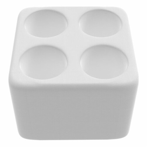 Fancy Bath Outlet Diatomite Quick-Dry Stone Toothbrush Holder in White Perspective: front