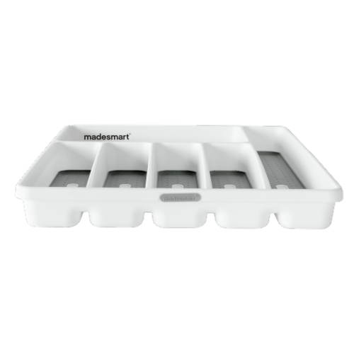 Madesmart® Six-Compartment Silverware Tray - White Perspective: front