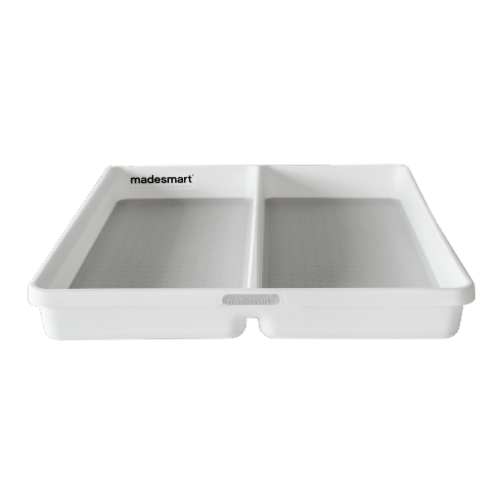 madesmart® Classic Mini Utensil Tray - White/Grey Perspective: front
