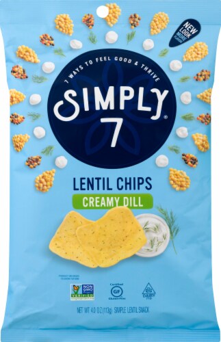 Simply 7 Creamy Dill Lentil Chips Perspective: front