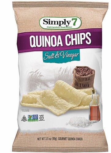 Simply 7 Quinoa Chips Salt & Vinegar Bag Perspective: front