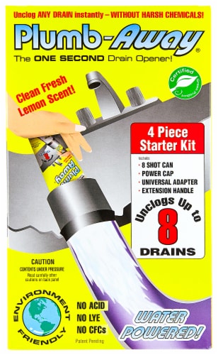 Plumb-Away Drain Opener Starter Kit Perspective: front