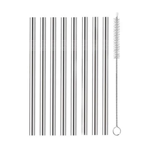 OGGI Stainless Steel Cocktail Straws Perspective: front