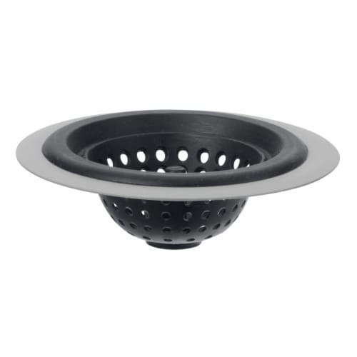 Oggi Silver Silicone/Metal Sink Strainer Perspective: front