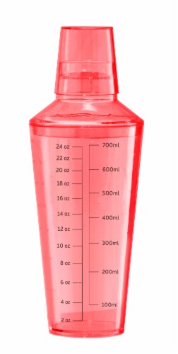 Oggi Plastic Cocktail Shaker - Red Perspective: front