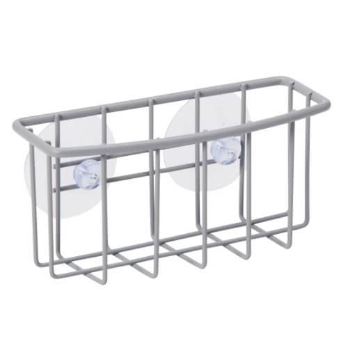 Oggi Silver Suction Sink Caddy Perspective: front