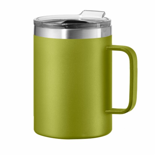 Oggi Thermomug Stainless Steel Mug - Green Perspective: front