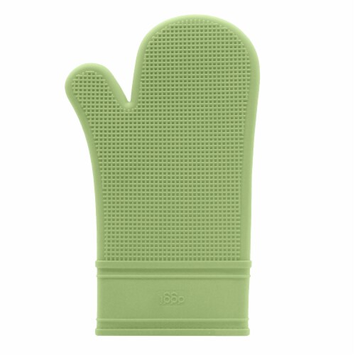 Oggi Silicone Oven Mitt - Sage Perspective: front
