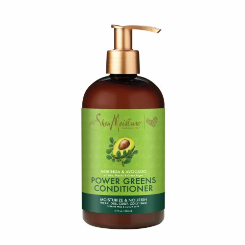 Shea Moisture® Power Greens Moringa & Avocado Conditioner for Curly Hair Perspective: front
