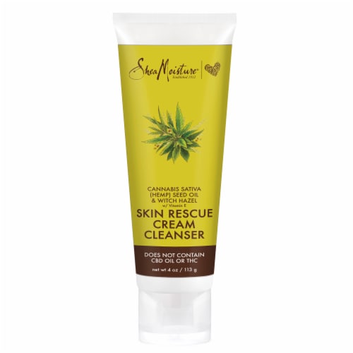 Shea Moisture Cannabis & Witch Hazel Skin Rescue Cream Cleanser Perspective: front