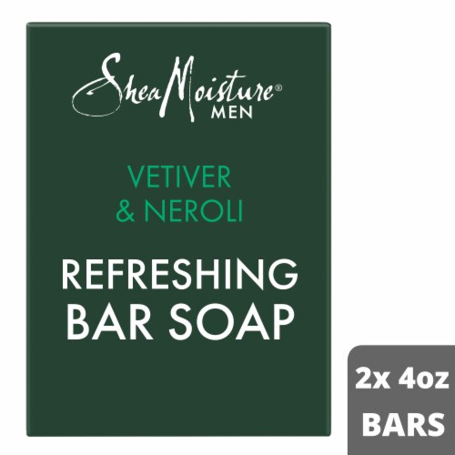 Shea Moisture® Men Vetiver & Neroli Refreshing Bar Soap Cleanser Perspective: front