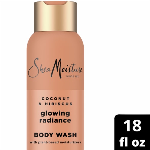 SheaMoisture Coconut Hibiscus 18z Body Wash Coconut Hibiscus Perspective: front