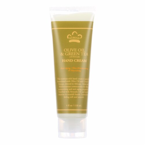 Nubian Heritage Olive Oil and Green Tea Hand Cream Perspective: front