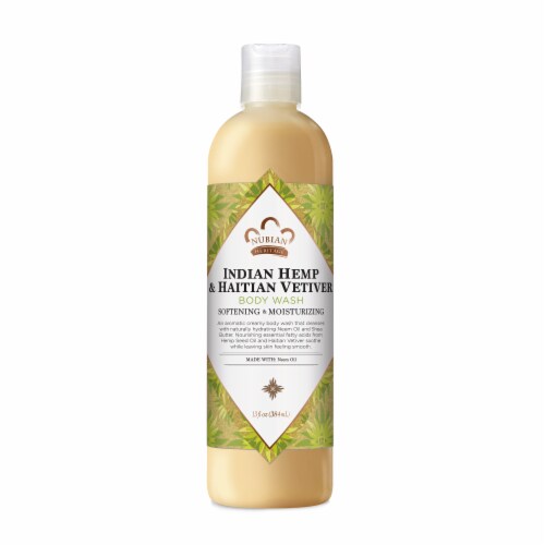 Nubian Heritage Indian Hemp and Haitian Vetiver Body Wash Perspective: front