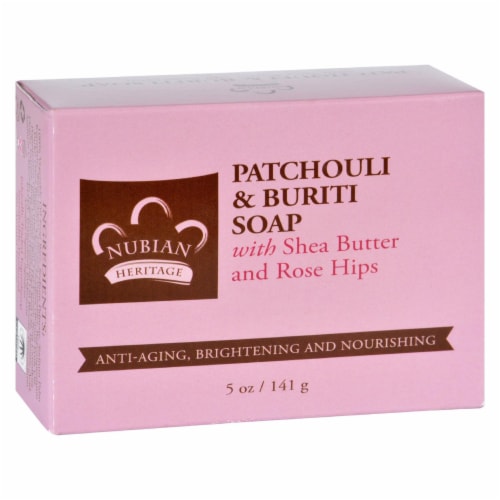 Nubian Heritage Patchouli & Buriti Soap Bar Perspective: front