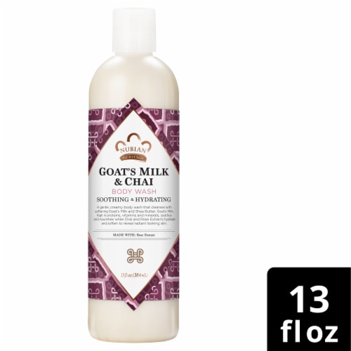 Nubian Heritage Goat's Milk and Chai with Rose Extract Body Wash Perspective: front