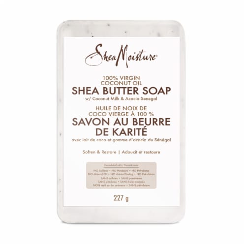 SheaMoisture Virgin Coconut Oil Shea Butter Bar Soap Perspective: front