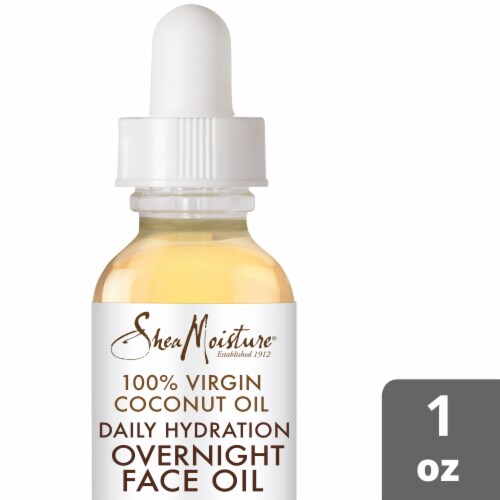 SheaMoisture Daily Hydration Virgin Coconut Oil Overnight Face Oil Perspective: front