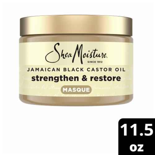 SheaMoisture Castor Oil Treatment Masque Jamaican Black Castor Oil For Dry Hair, Paraben Free Perspective: front