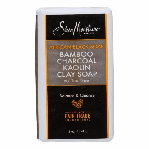 Shea Moisture African Black Soap Bamboo Charcoal Kaolin Clay Soap Bar Soap 5 oz 1 unit Harris Teeter