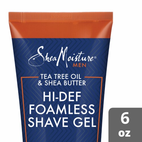Shea Moisture® Men Tea Tree Oil & Shea Butter Hi-Def Foamless Shave Gel Perspective: front